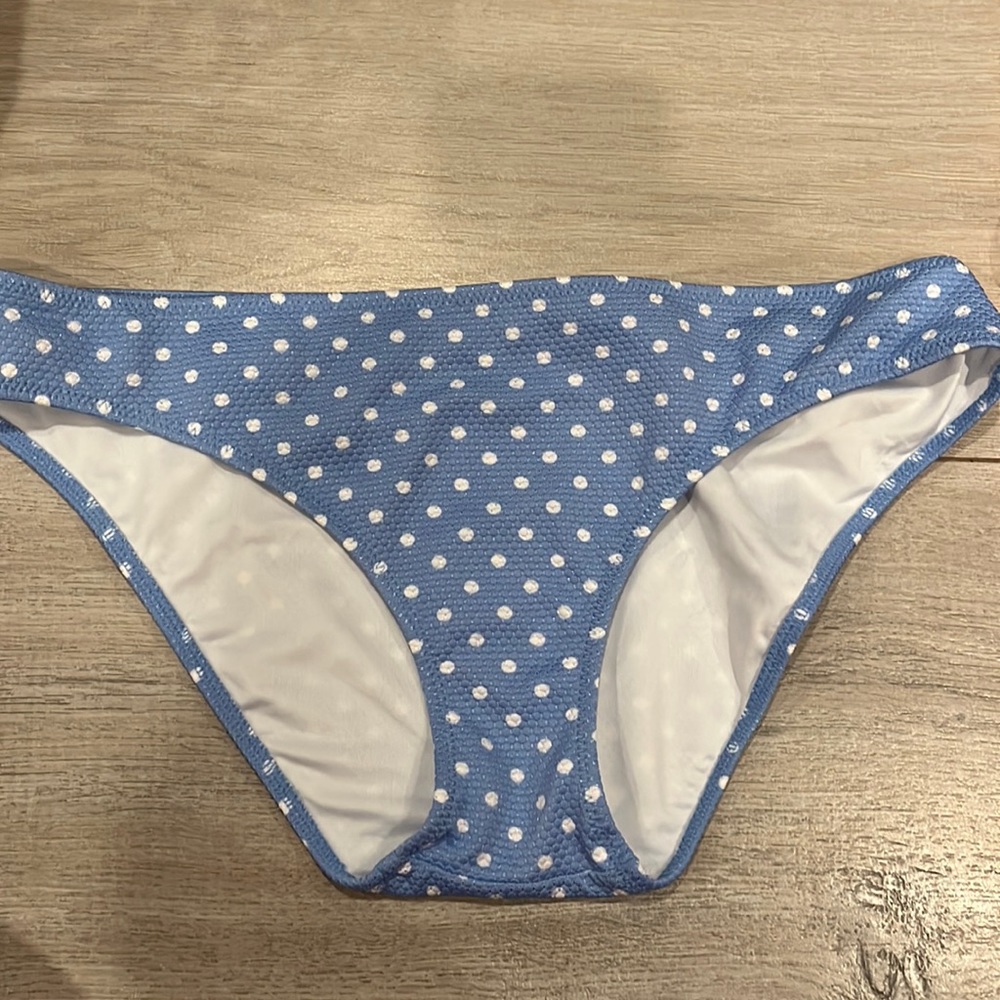 Blue polkadot bikini bottom